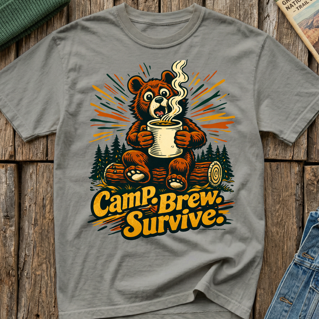 Camp. Brew. Survive. Teddy T-Shirt