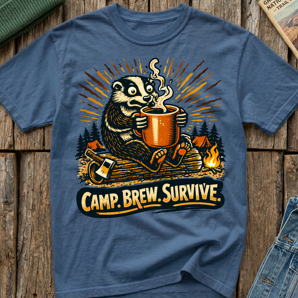 Camp. Brew. Survive. Badger T-Shirt