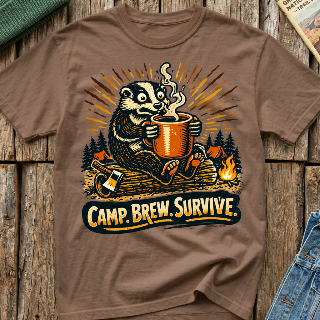 Camp. Brew. Survive. Badger T-Shirt