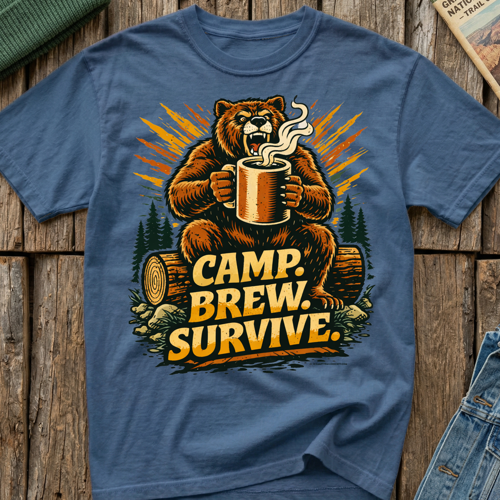 Camp. Brew. Survive. Grizzly T-Shirt