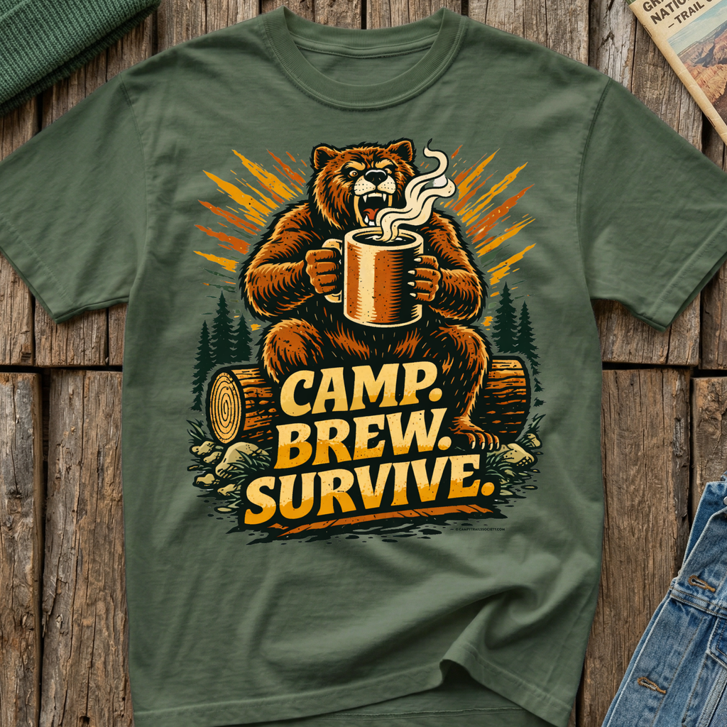 Camp. Brew. Survive. Grizzly T-Shirt
