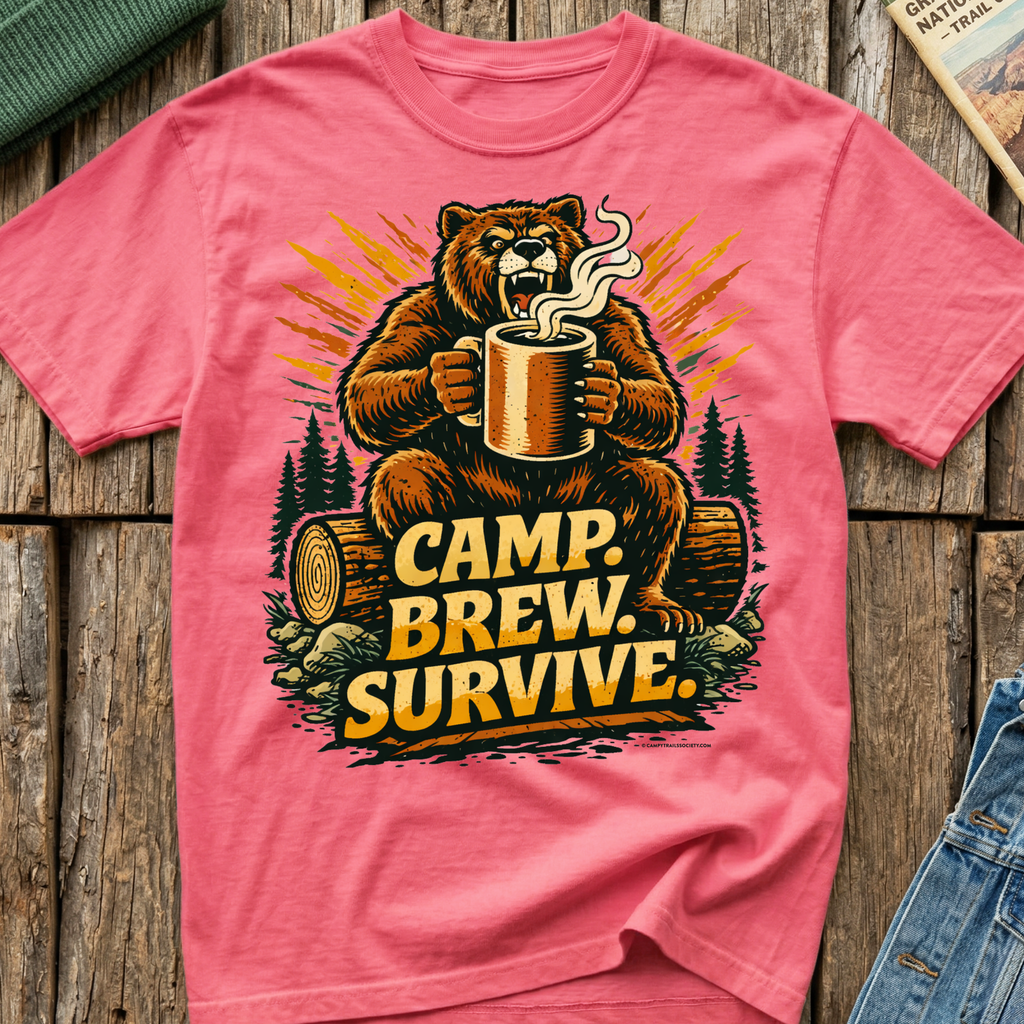 Camp. Brew. Survive. Grizzly T-Shirt