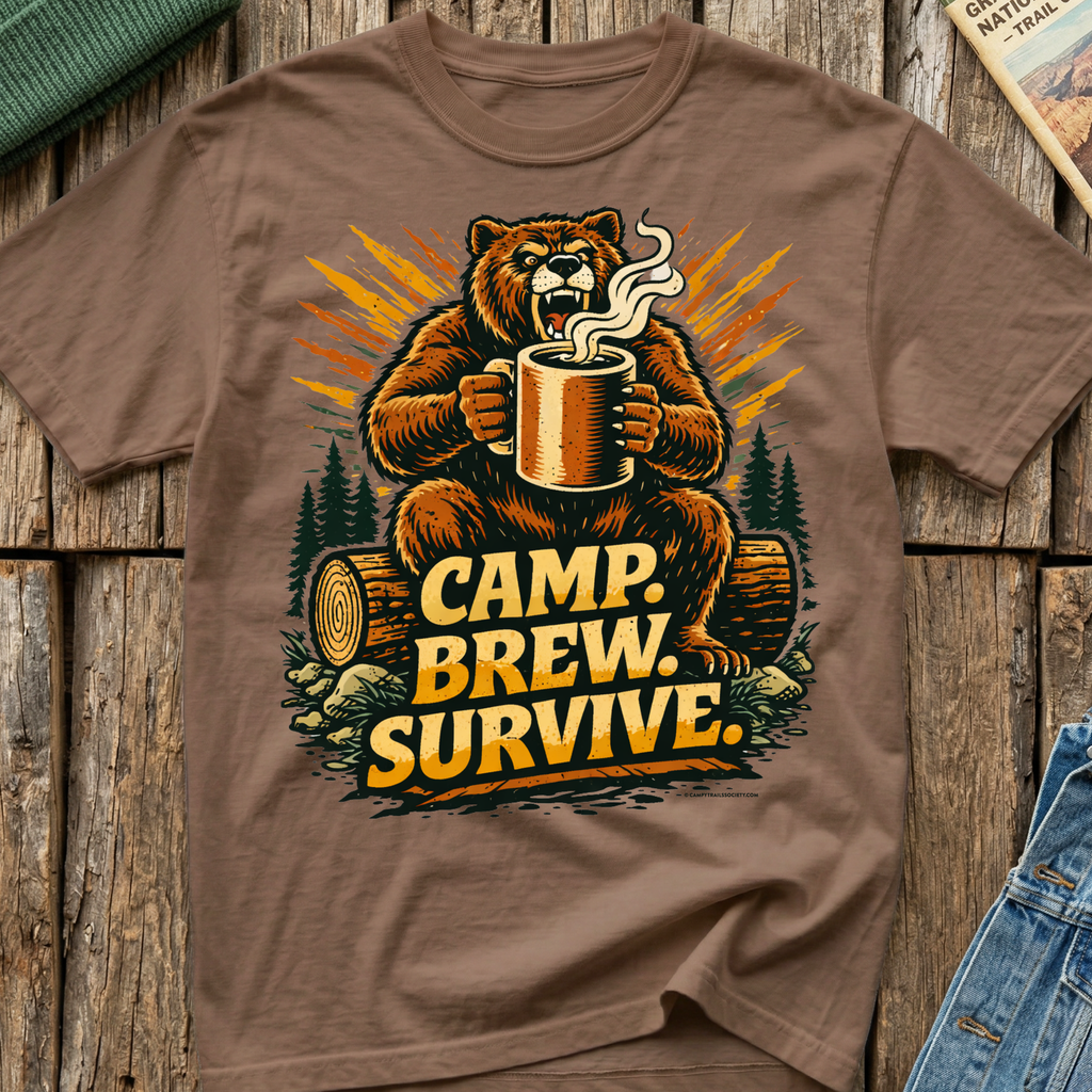 Camp. Brew. Survive. Grizzly T-Shirt