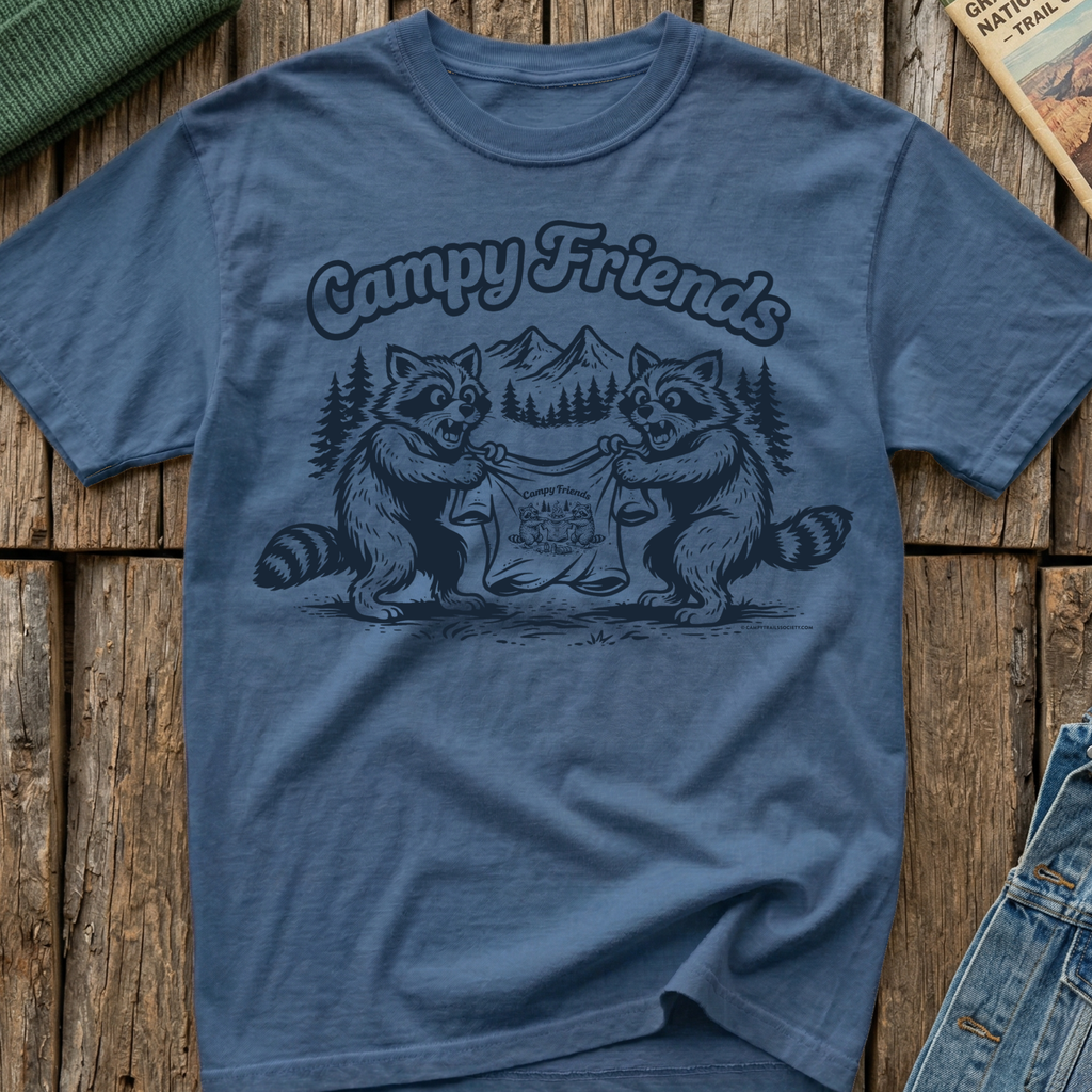 Campy Friends Raccoon Fight T-Shirt