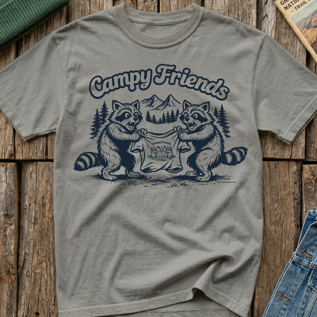 Campy Friends Raccoon Fight T-Shirt