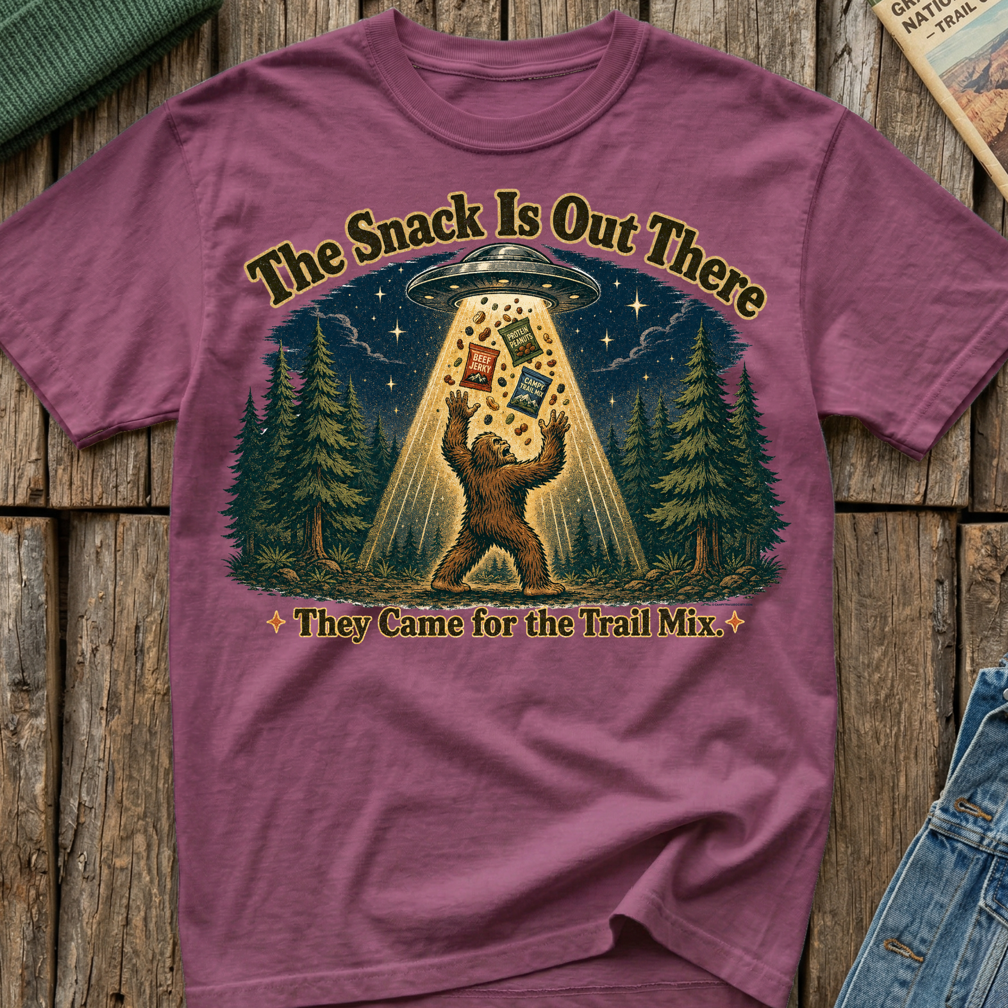 Came For The Trail Mix Bigfoot T-Shirt