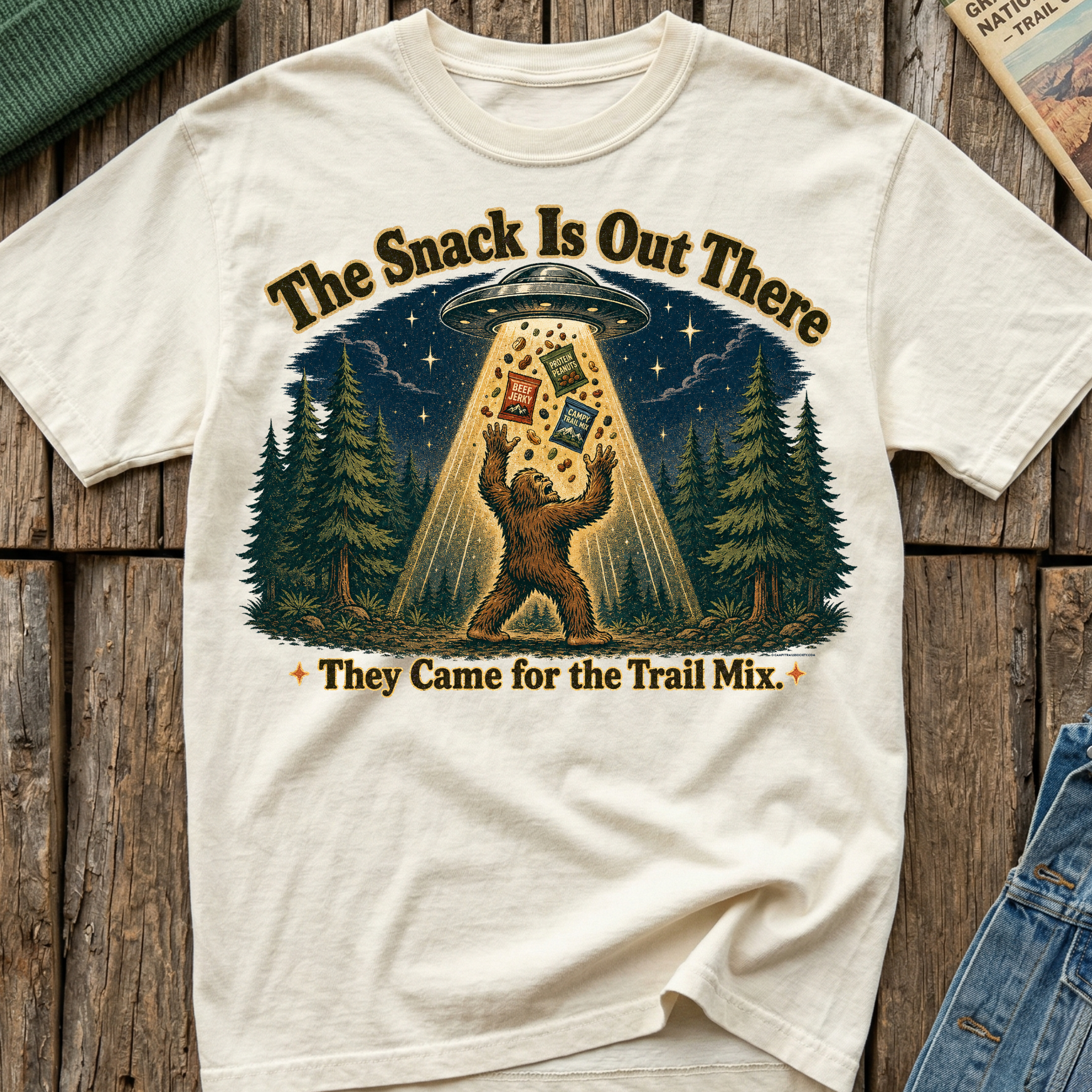 Came For The Trail Mix Bigfoot T-Shirt