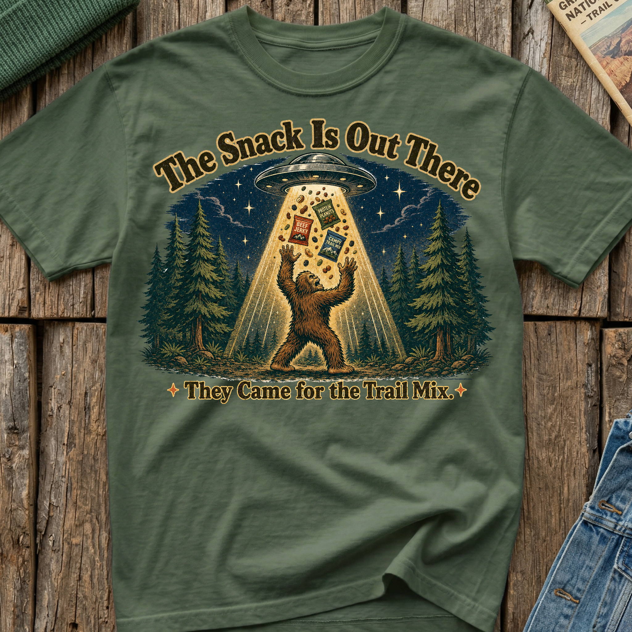 Came For The Trail Mix Bigfoot T-Shirt