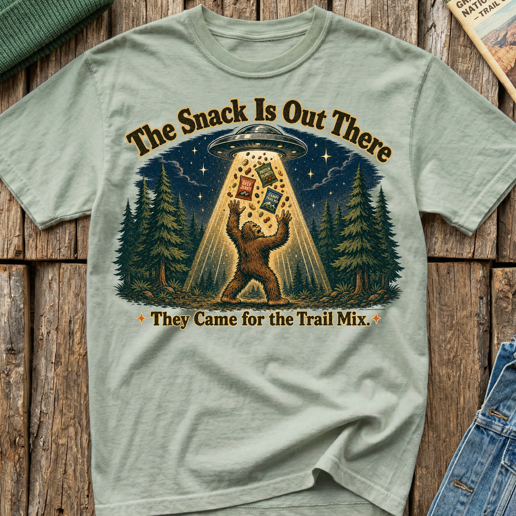 Came For The Trail Mix Bigfoot T-Shirt
