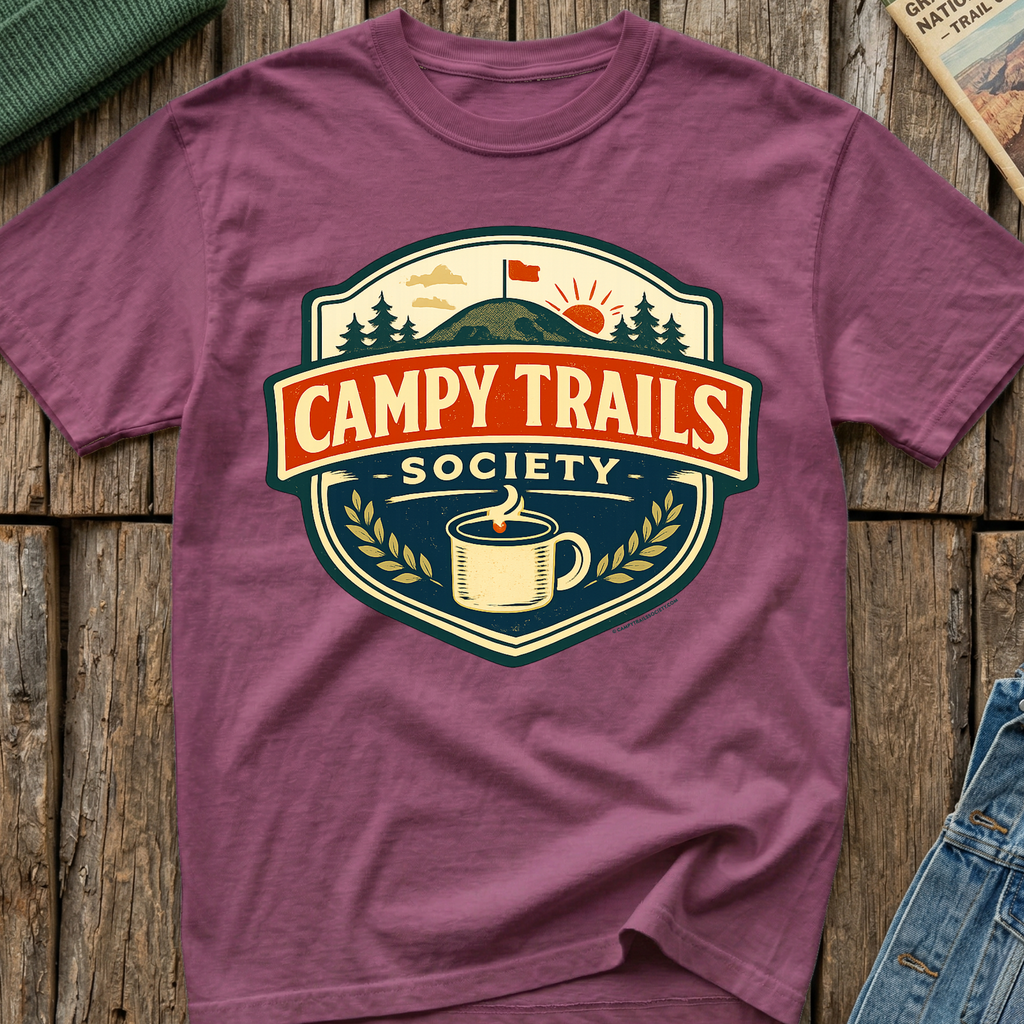 Campy Trails Society Badge T-Shirt
