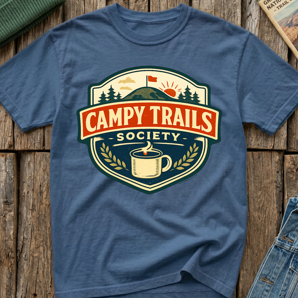 Campy Trails Society Badge T-Shirt