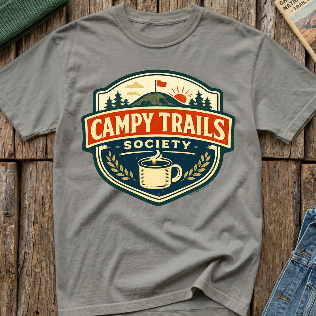 Campy Trails Society Badge T-Shirt