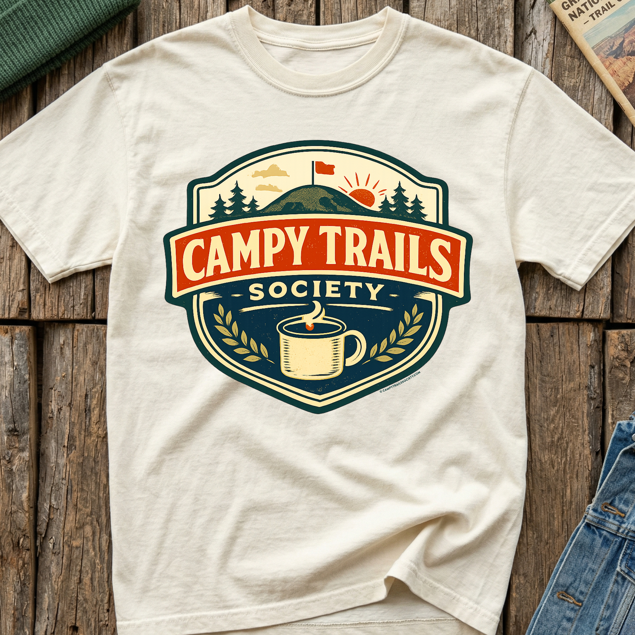 Campy Trails Society Badge T-Shirt