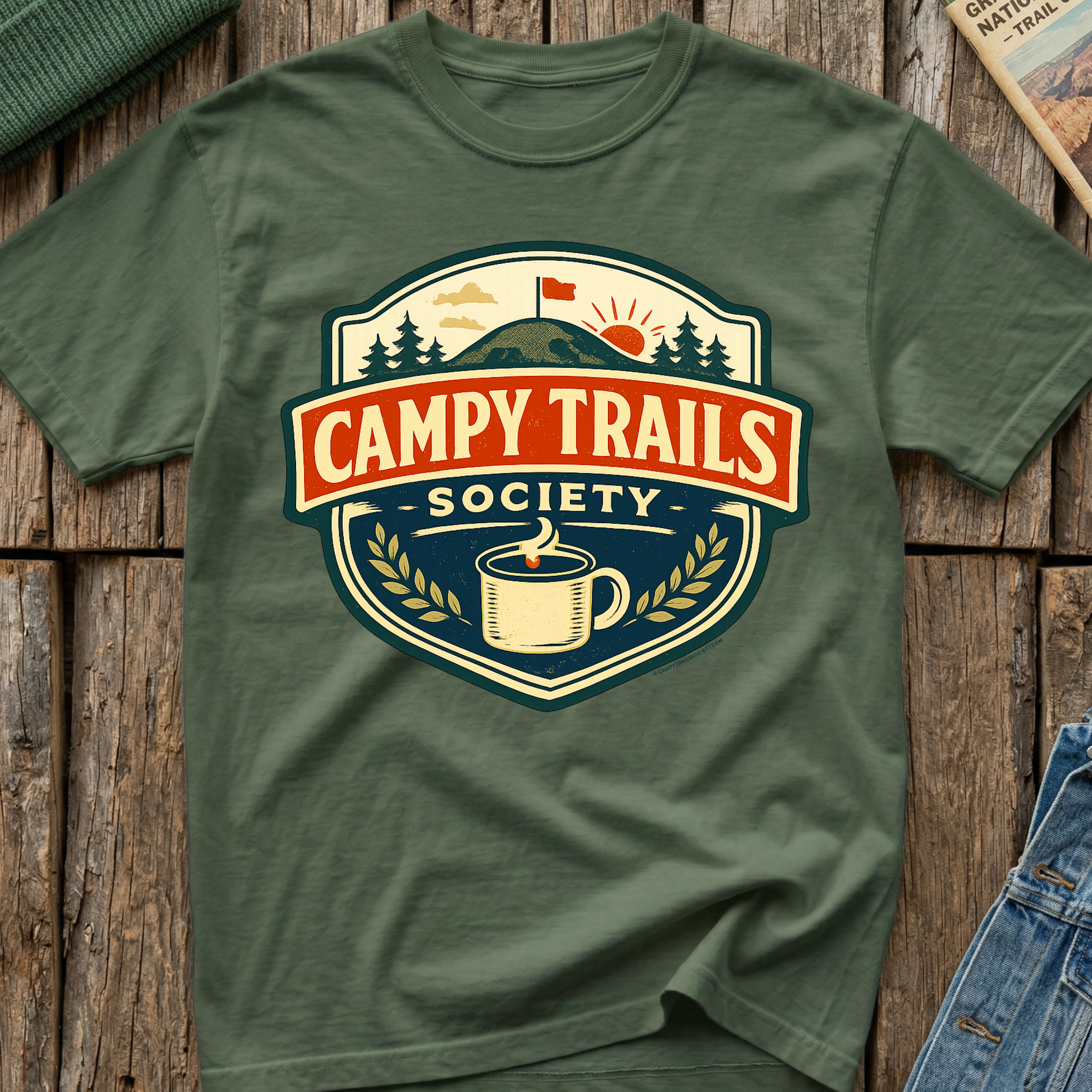 Campy Trails Society Badge T-Shirt