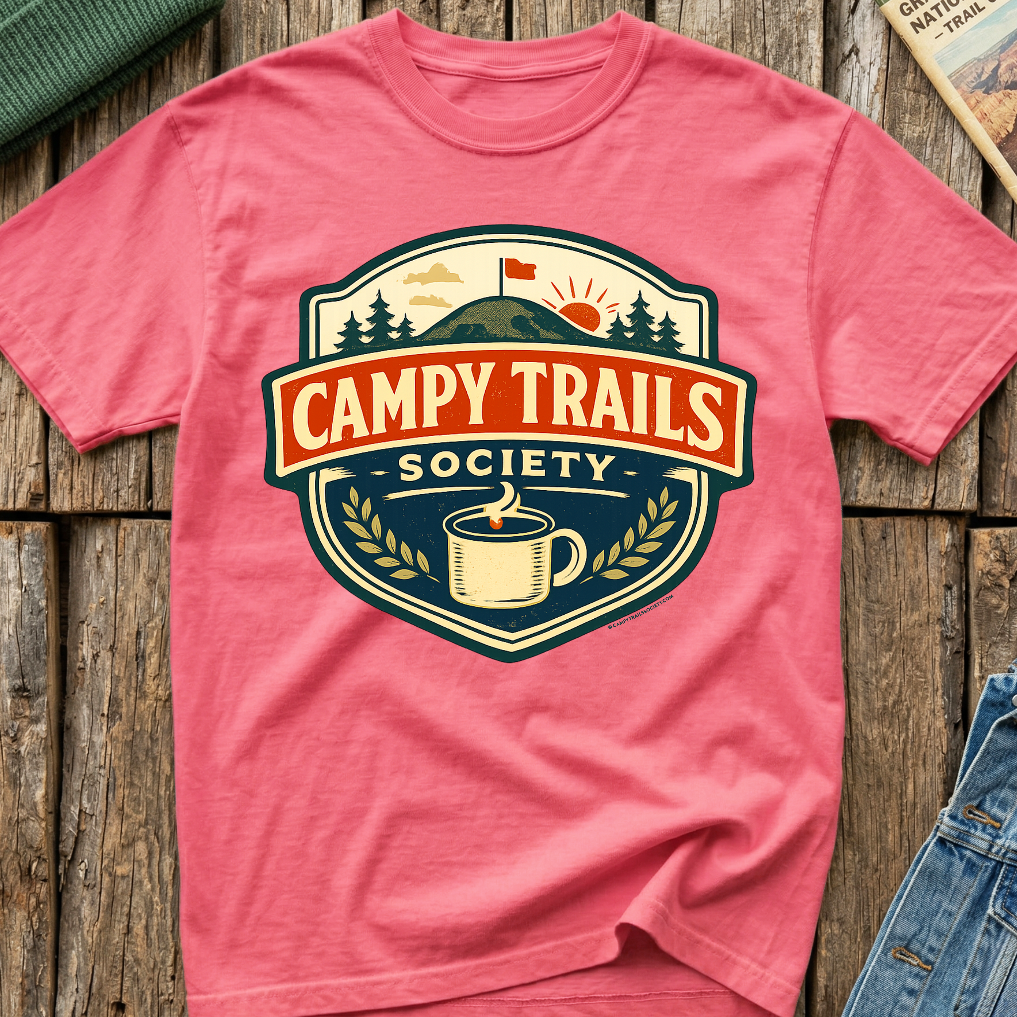 Campy Trails Society Badge T-Shirt