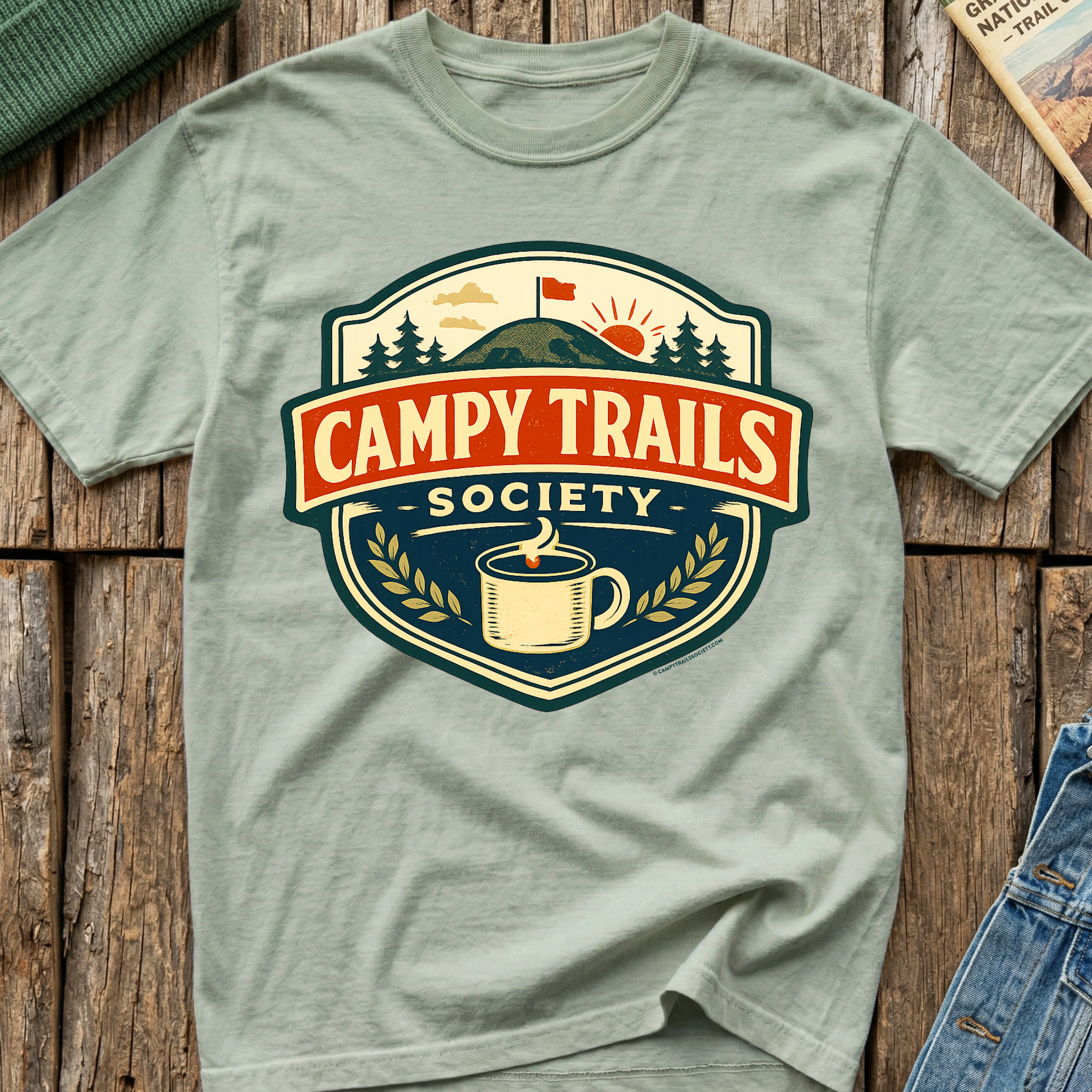 Campy Trails Society Badge T-Shirt
