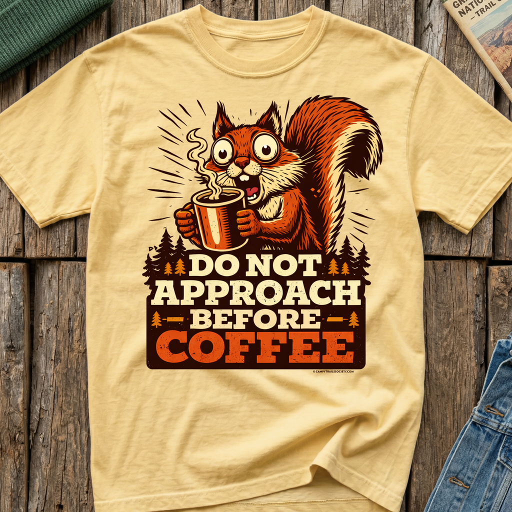 Do Not Approach Before Coffee Squirrel T-Shirt