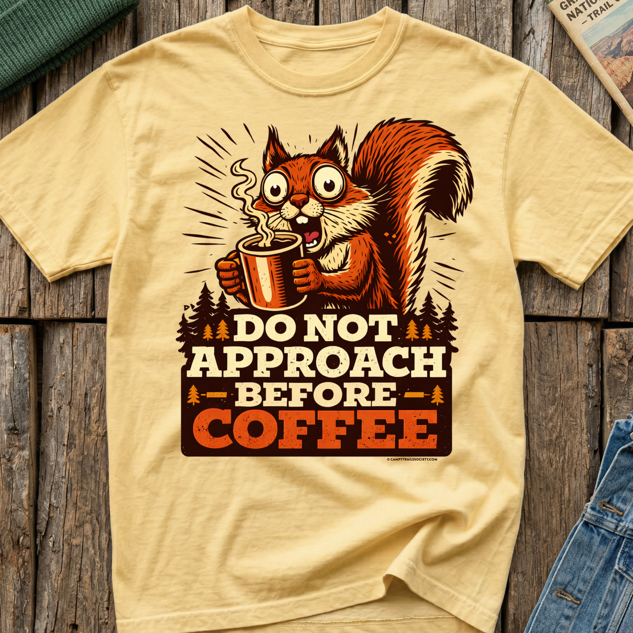 Do Not Approach Before Coffee Squirrel T-Shirt