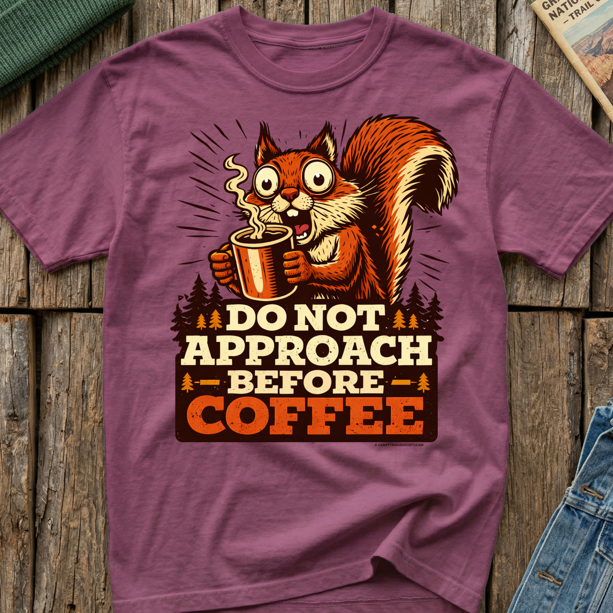 Do Not Approach Before Coffee Squirrel T-Shirt