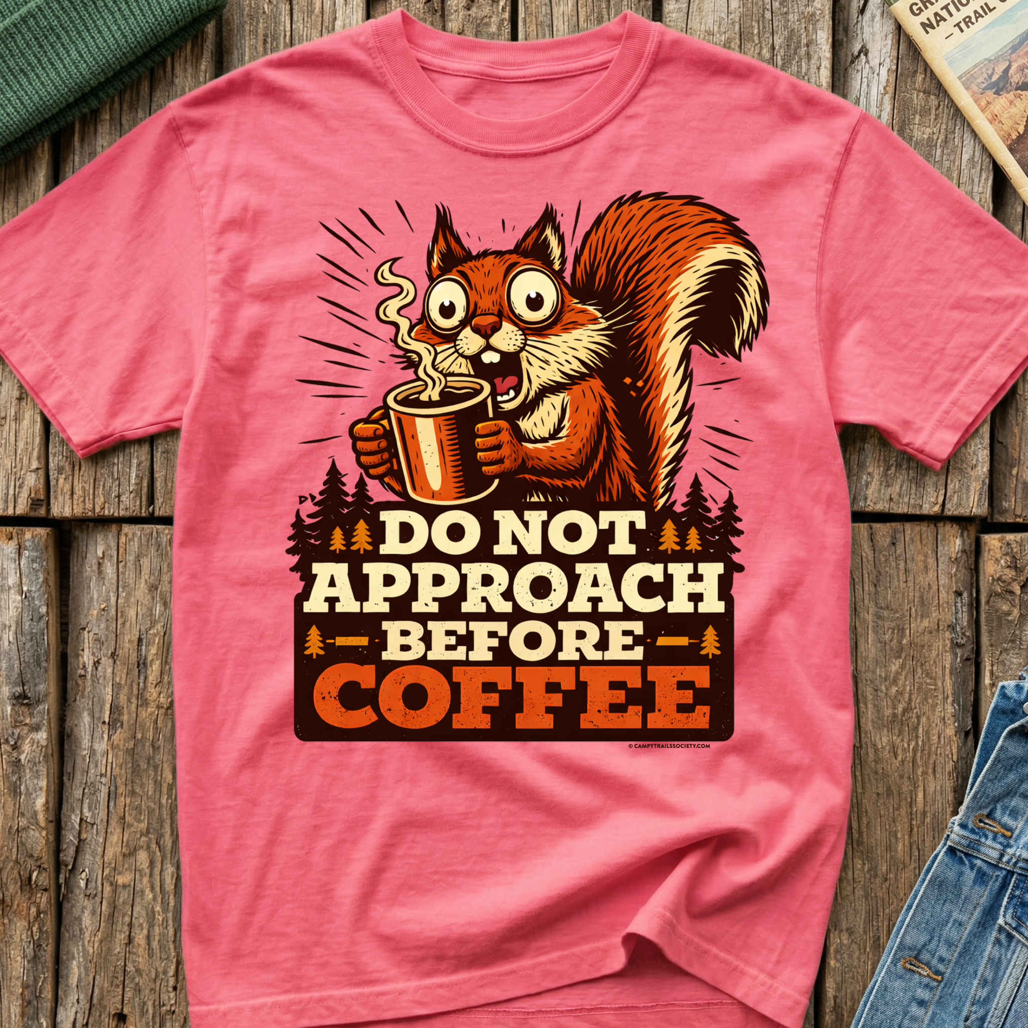 Do Not Approach Before Coffee Squirrel T-Shirt