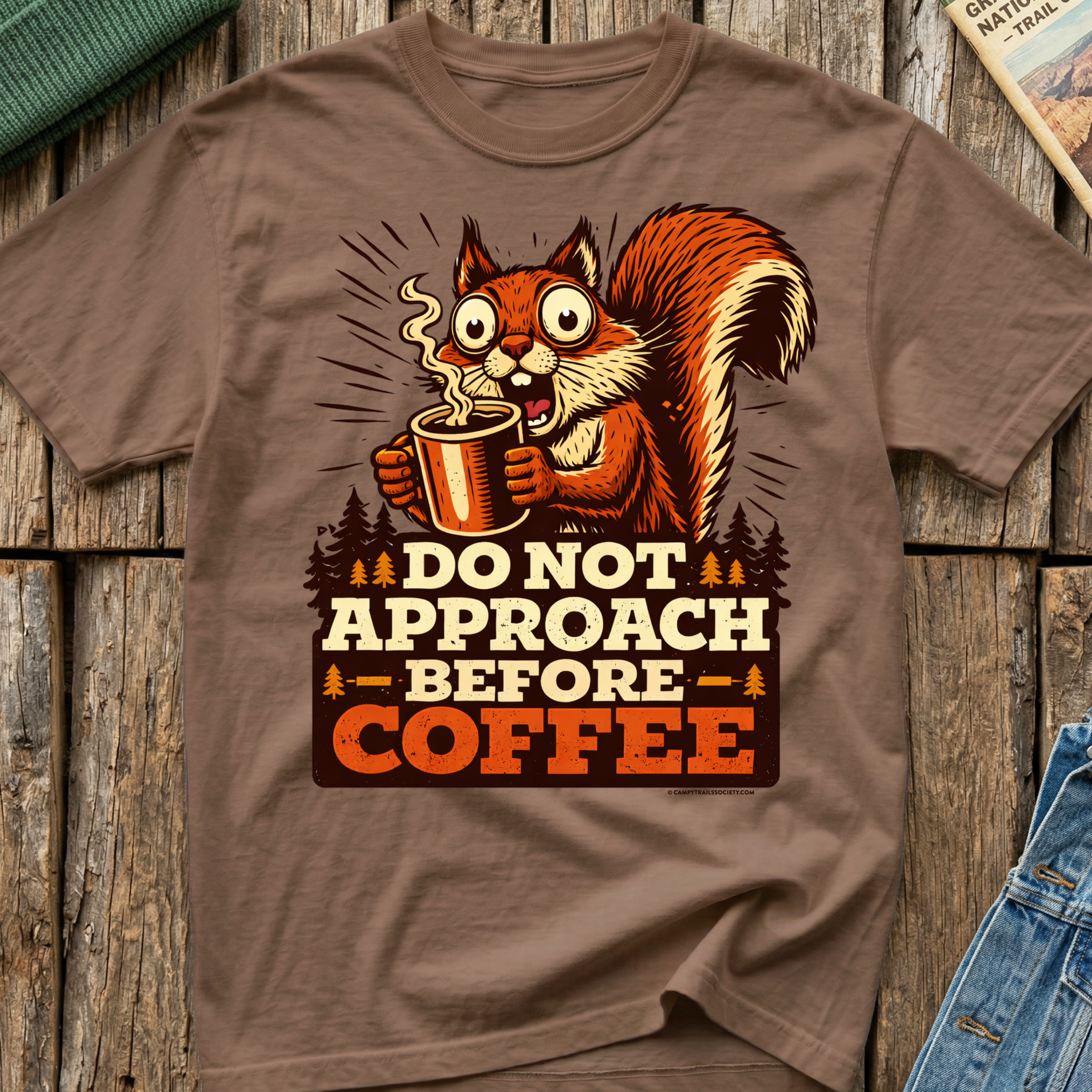 Do Not Approach Before Coffee Squirrel T-Shirt