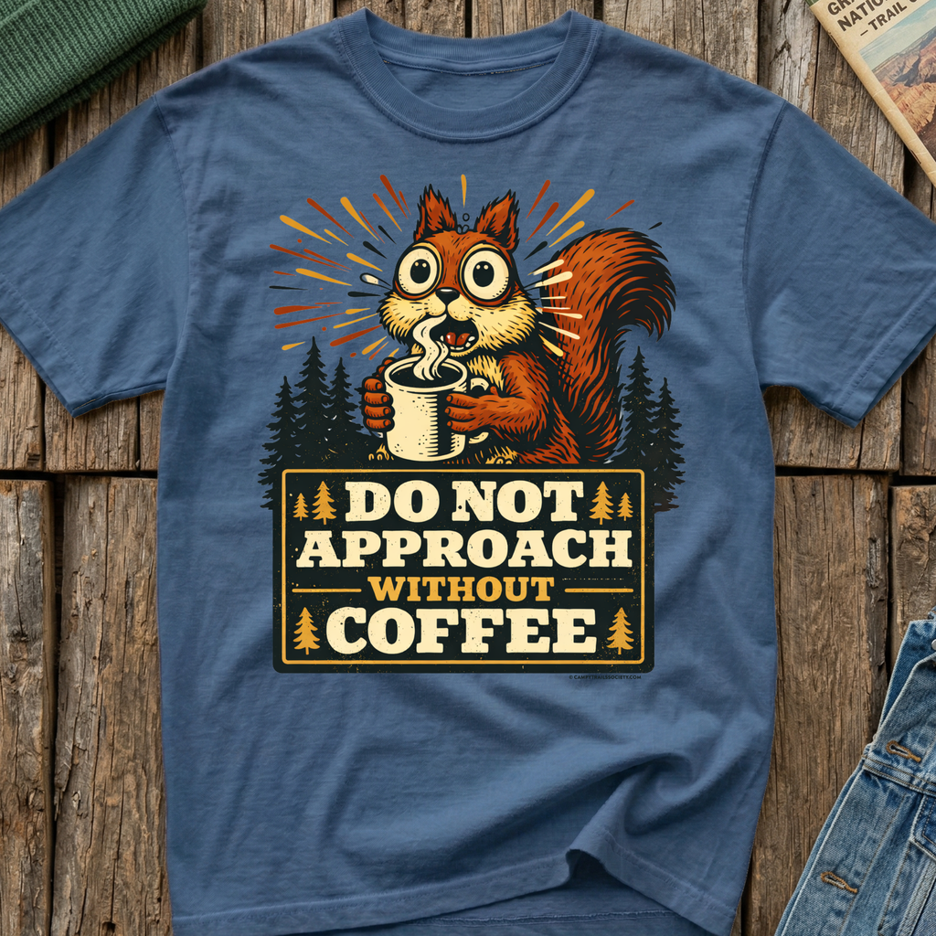 Do Not Approach Without Coffee Squirrel T-Shirt