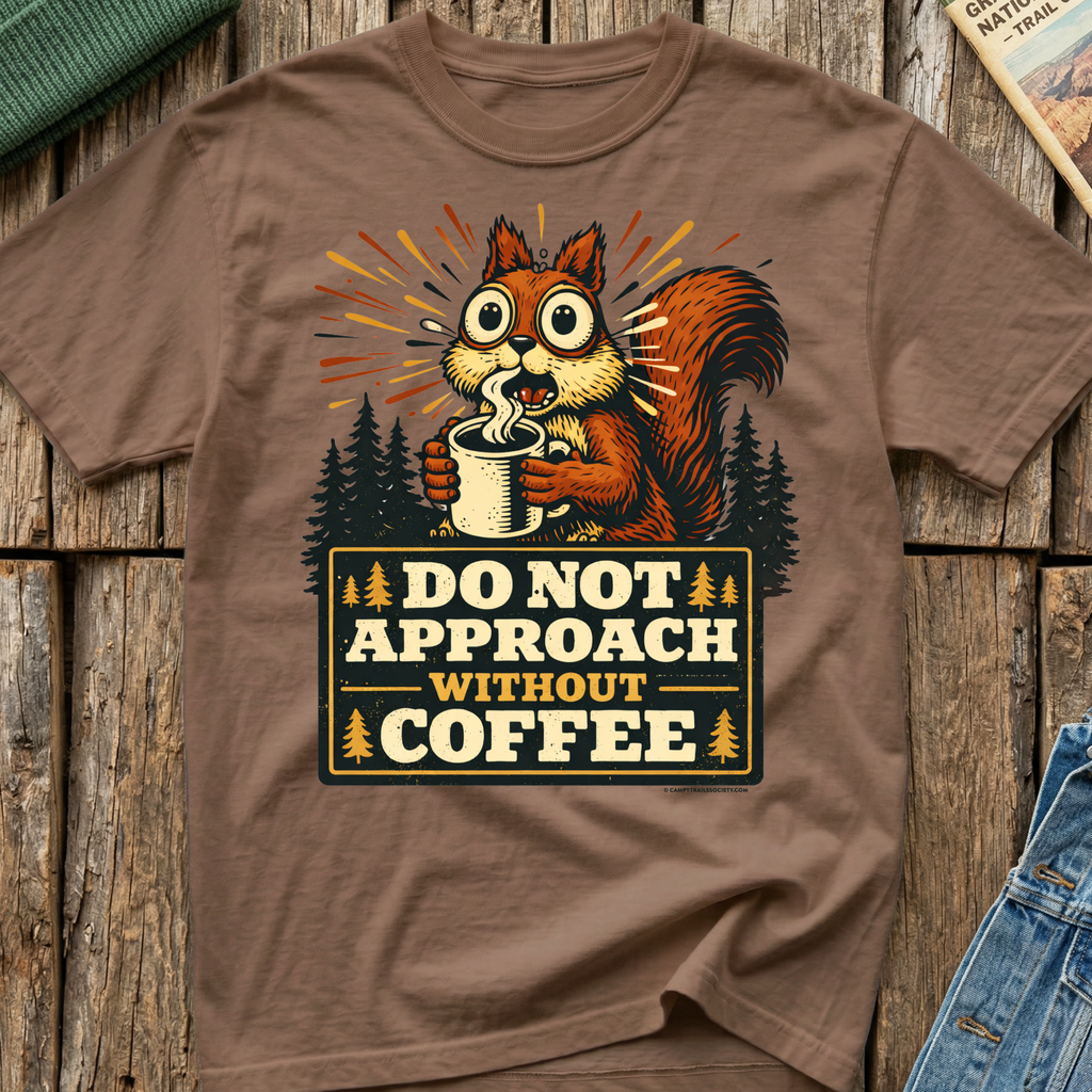 Do Not Approach Without Coffee Squirrel T-Shirt