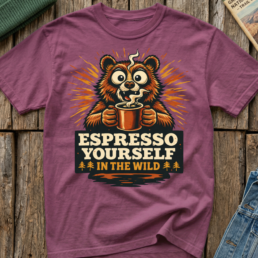 Espresso Yourself In The Wild Bear T-Shirt