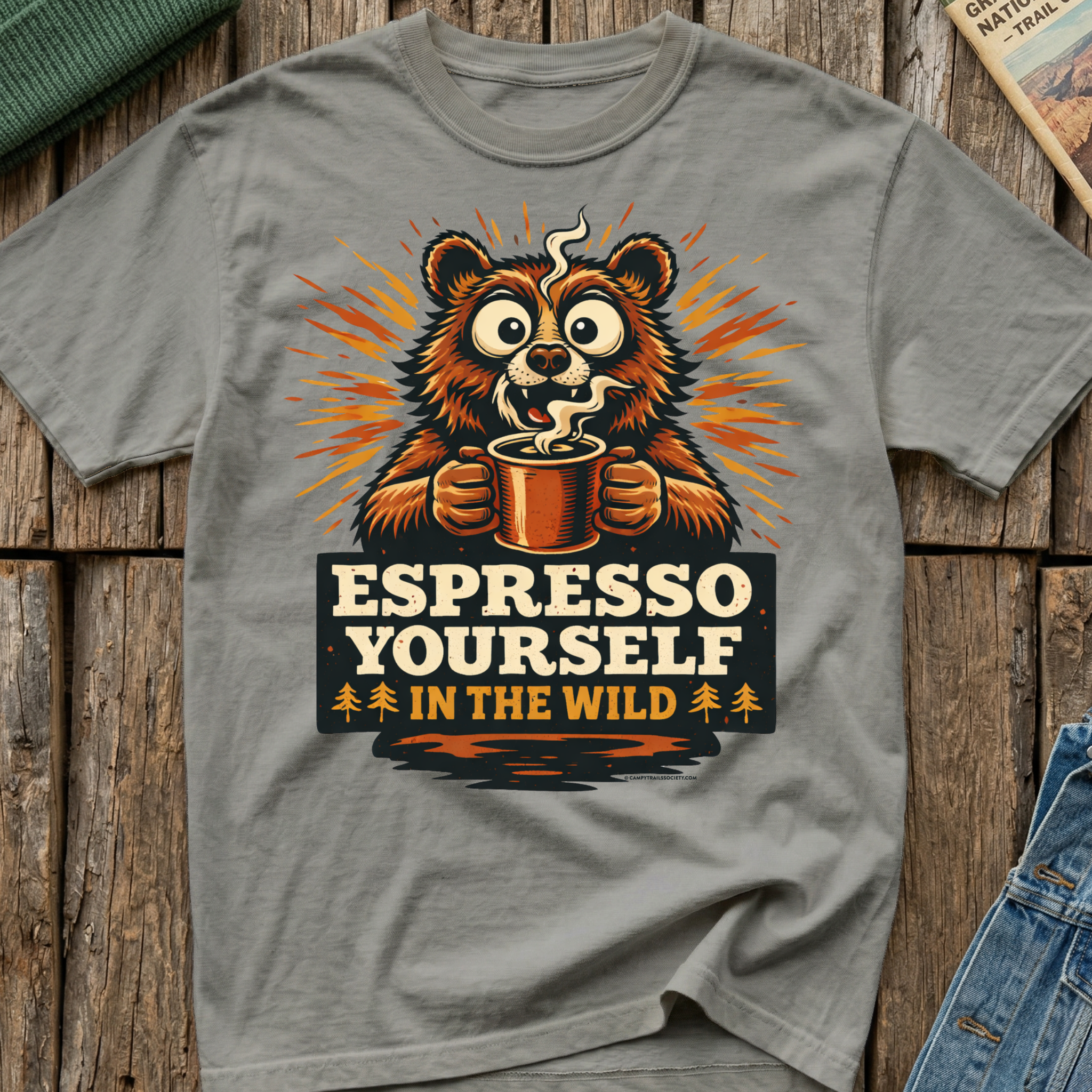 Espresso Yourself In The Wild Bear T-Shirt