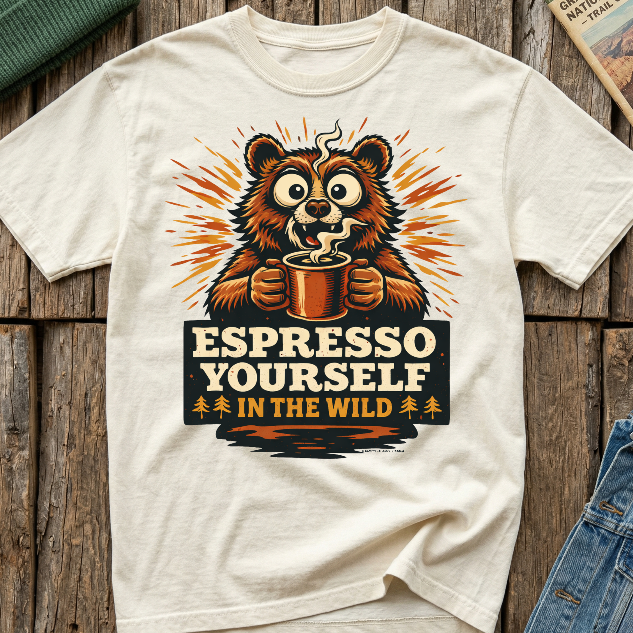 Espresso Yourself In The Wild Bear T-Shirt