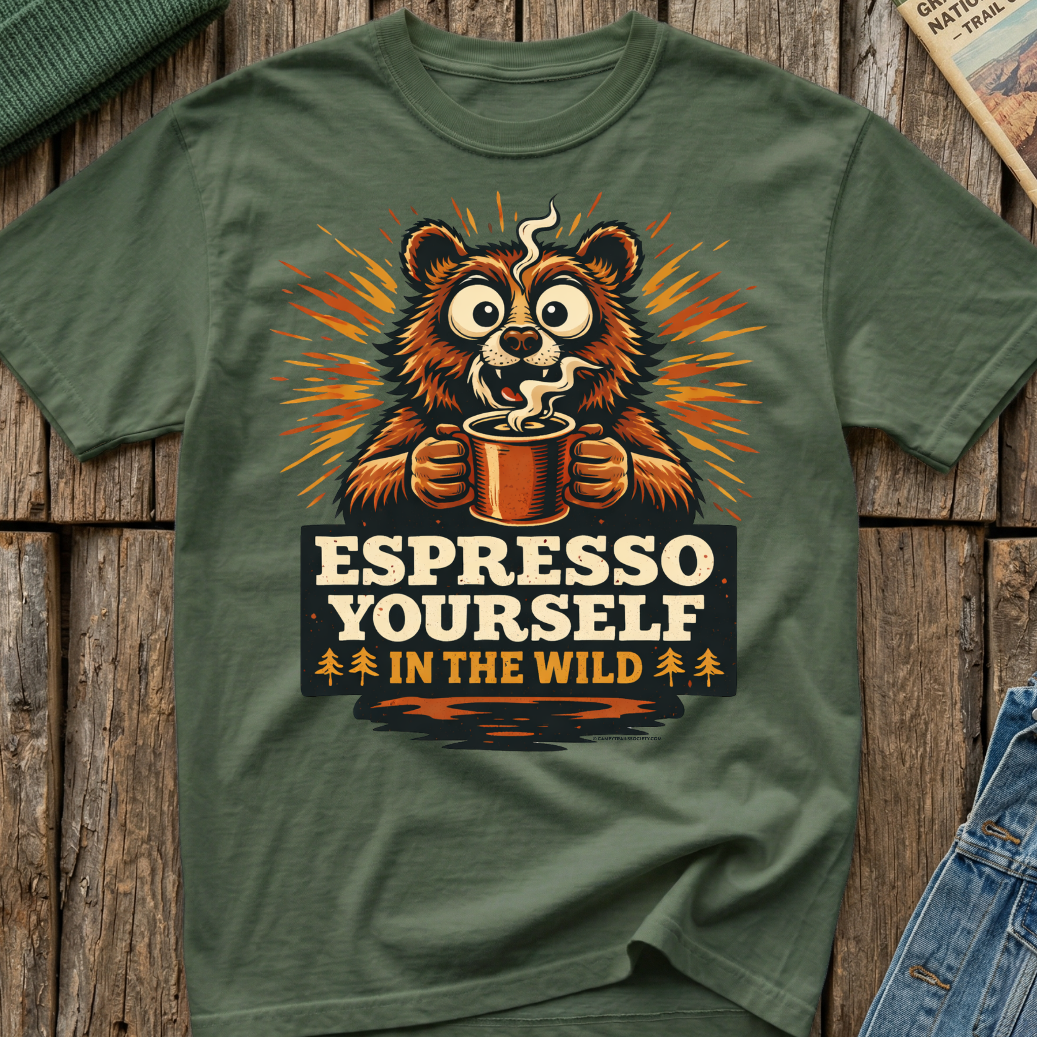 Espresso Yourself In The Wild Bear T-Shirt