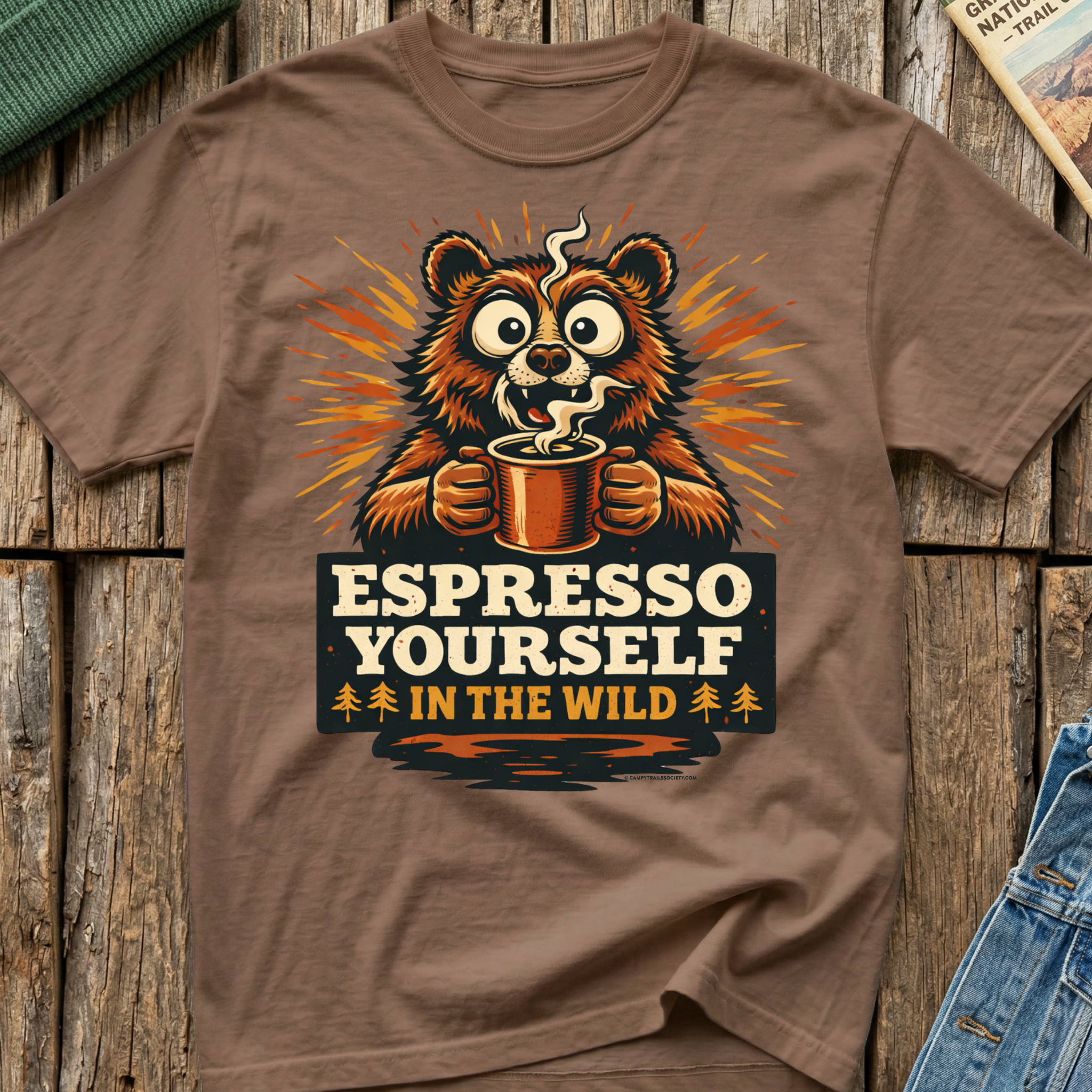 Espresso Yourself In The Wild Bear T-Shirt