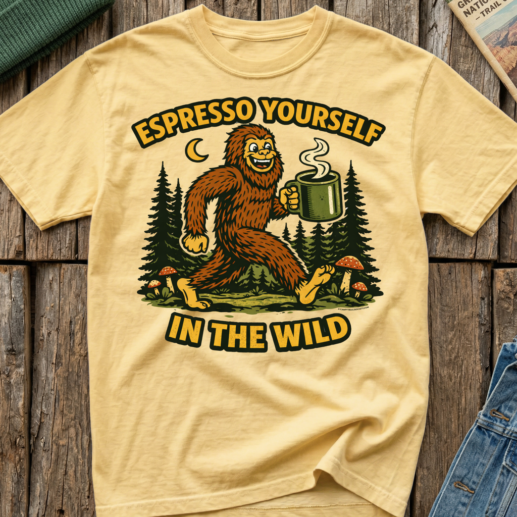 Espresso Yourself In The Wild Bigfoot T-Shirt