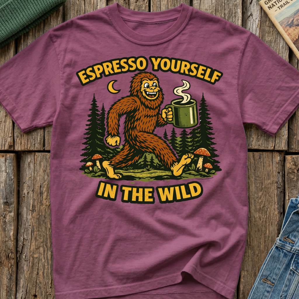 Espresso Yourself In The Wild Bigfoot T-Shirt