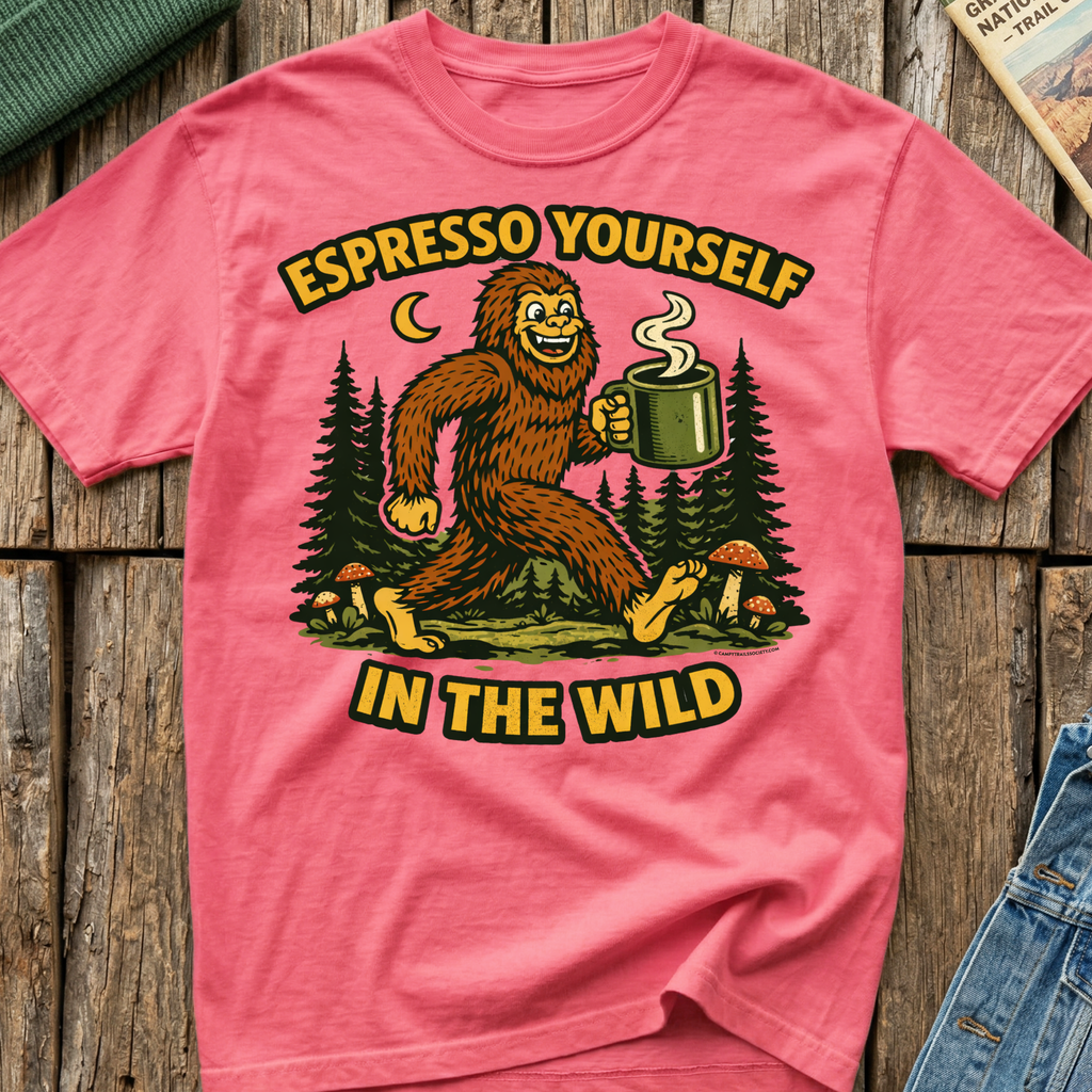 Espresso Yourself In The Wild Bigfoot T-Shirt