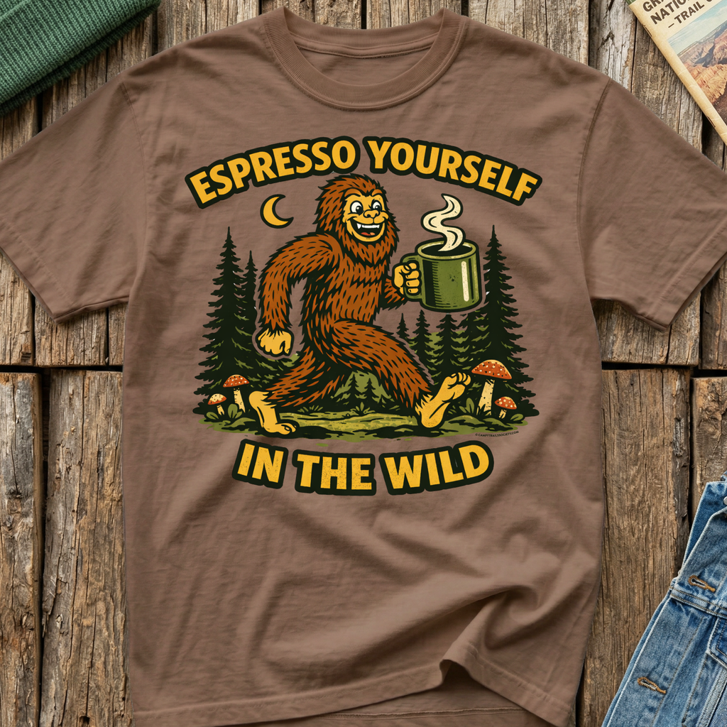 Espresso Yourself In The Wild Bigfoot T-Shirt