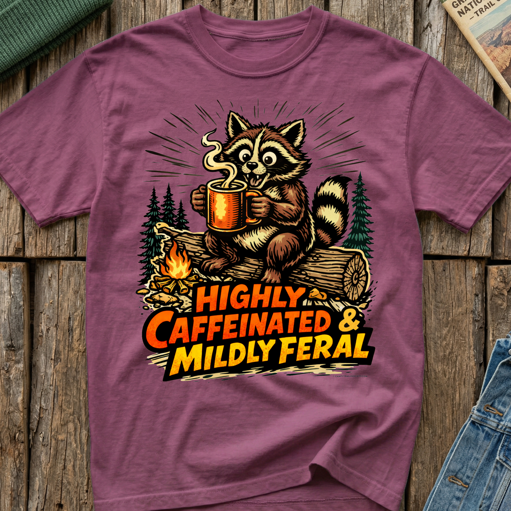 Highly Caffeinated and Mildly Feral T-Shirt