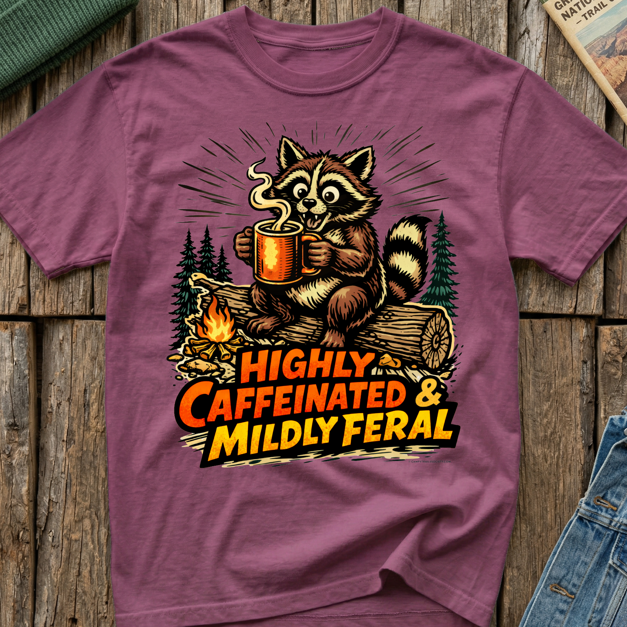 Highly Caffeinated and Mildly Feral T-Shirt
