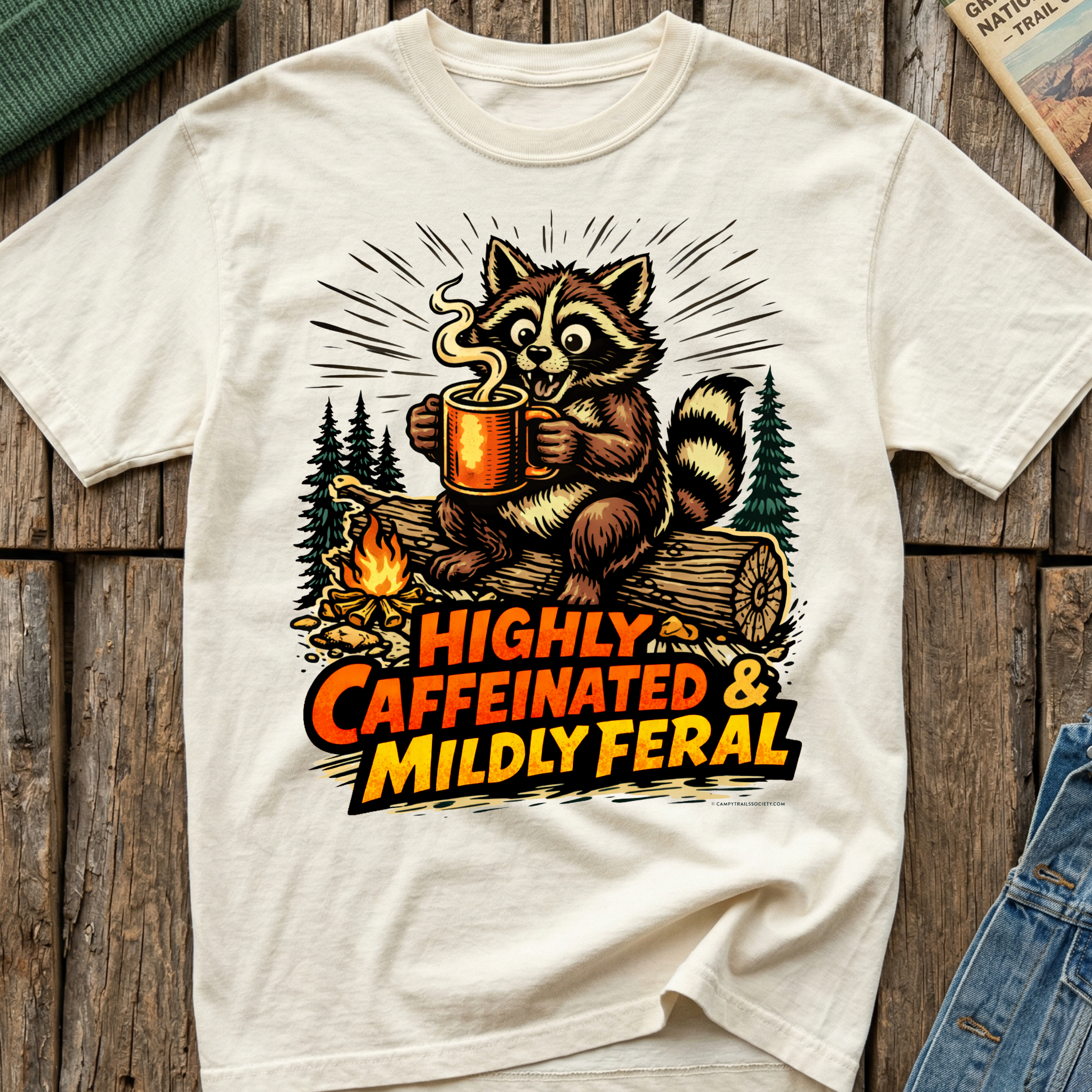 Highly Caffeinated and Mildly Feral T-Shirt