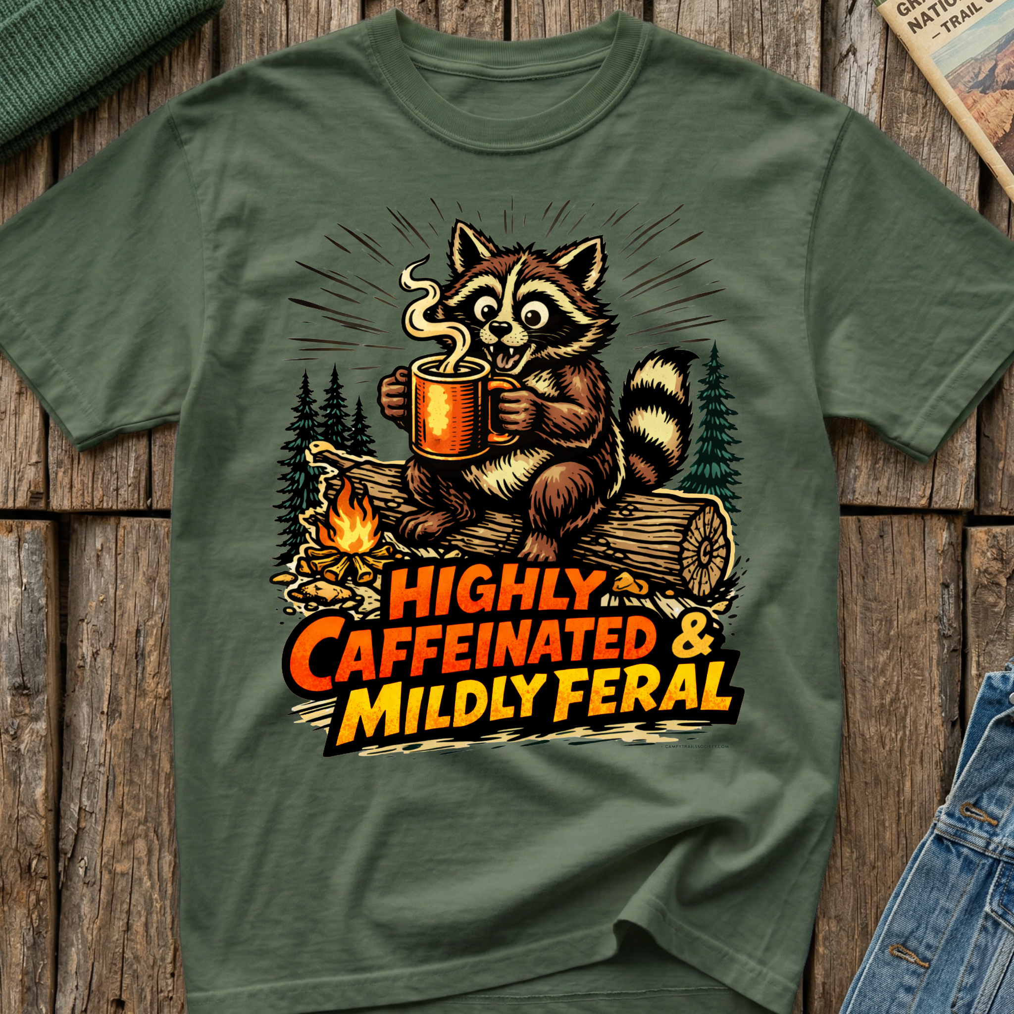 Highly Caffeinated and Mildly Feral T-Shirt