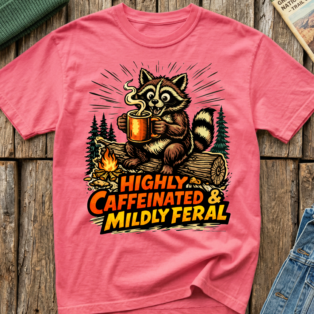 Highly Caffeinated and Mildly Feral T-Shirt