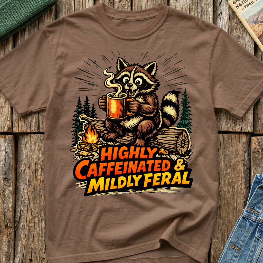 Highly Caffeinated and Mildly Feral T-Shirt