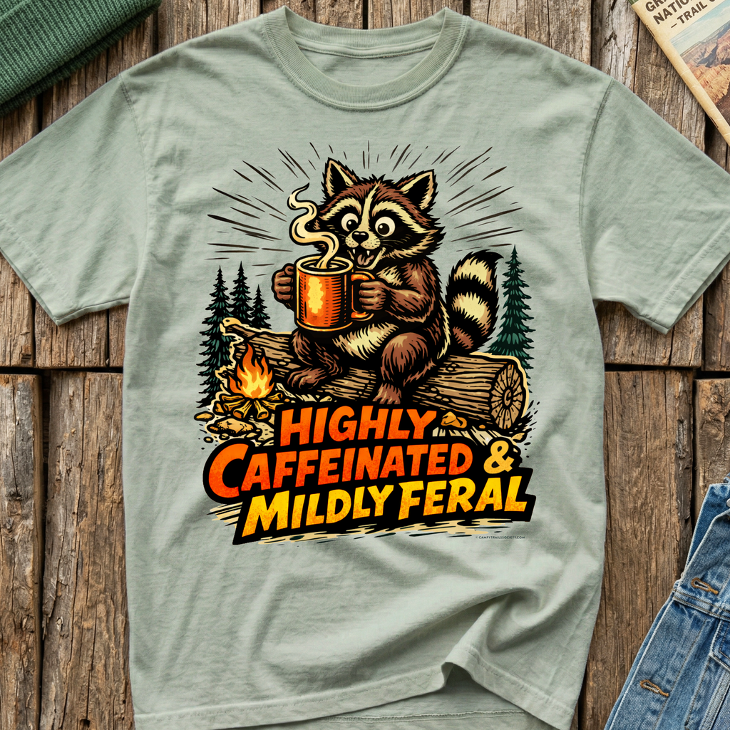 Highly Caffeinated and Mildly Feral T-Shirt