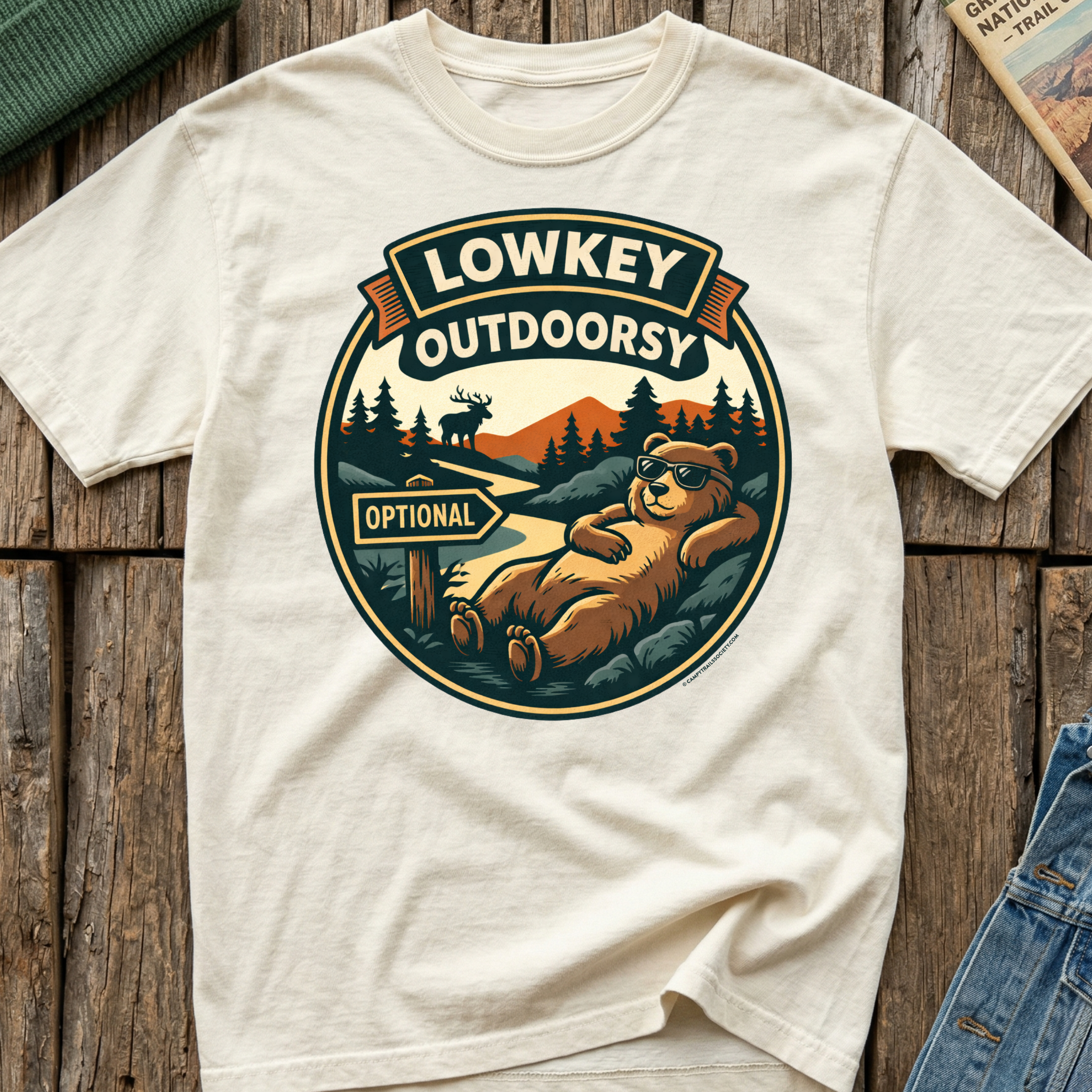 Lowkey Outdoorsy Bear T-Shirt