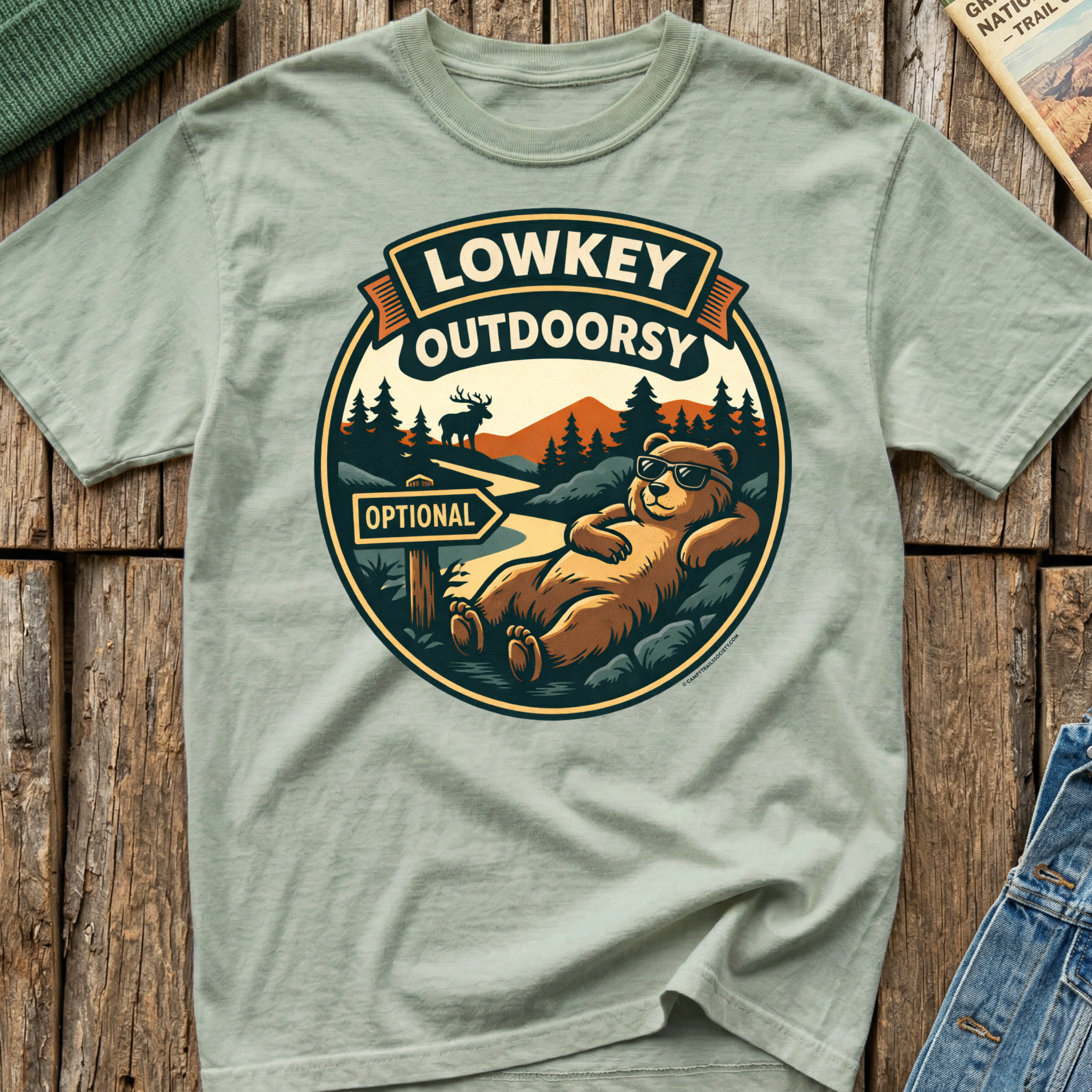 Lowkey Outdoorsy Bear T-Shirt