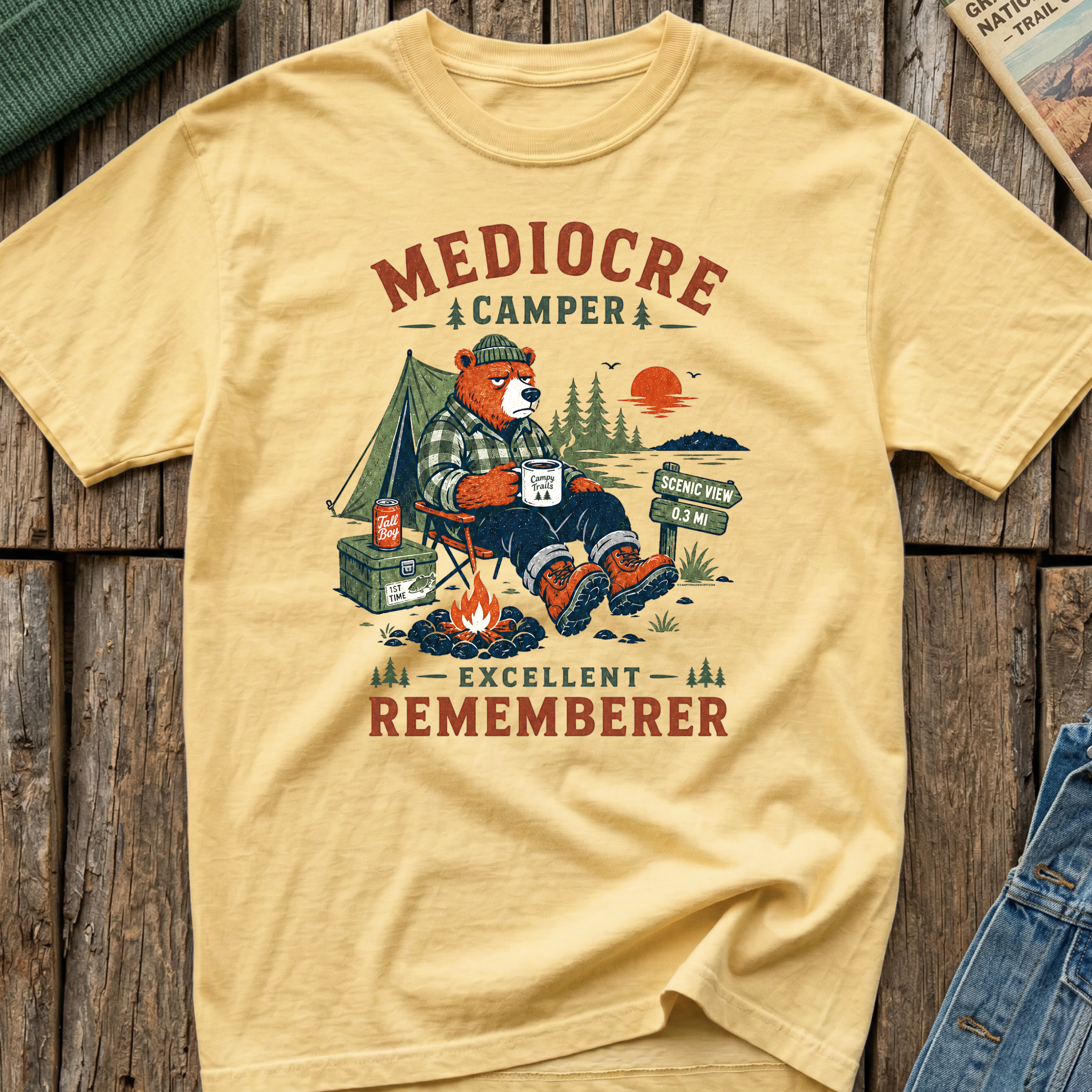 Mediocre Camper, Excellent Rememberer T-Shirt