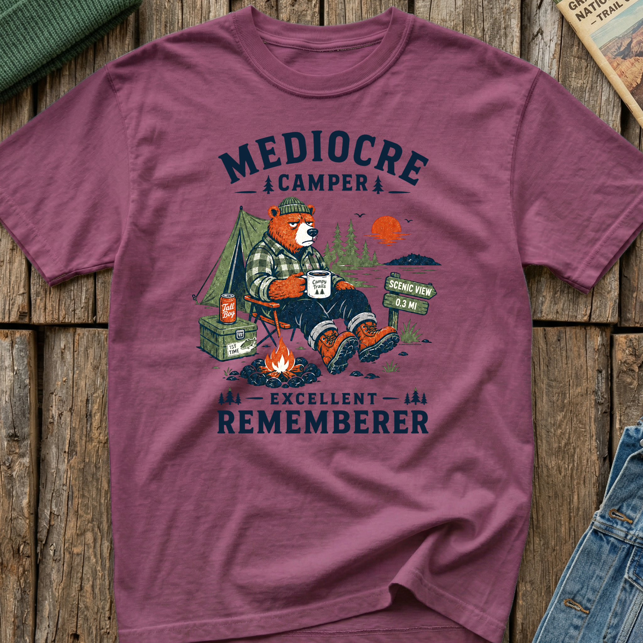 Mediocre Camper, Excellent Rememberer T-Shirt