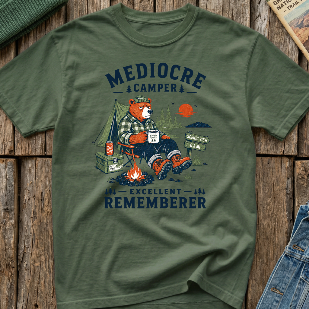 Mediocre Camper, Excellent Rememberer T-Shirt