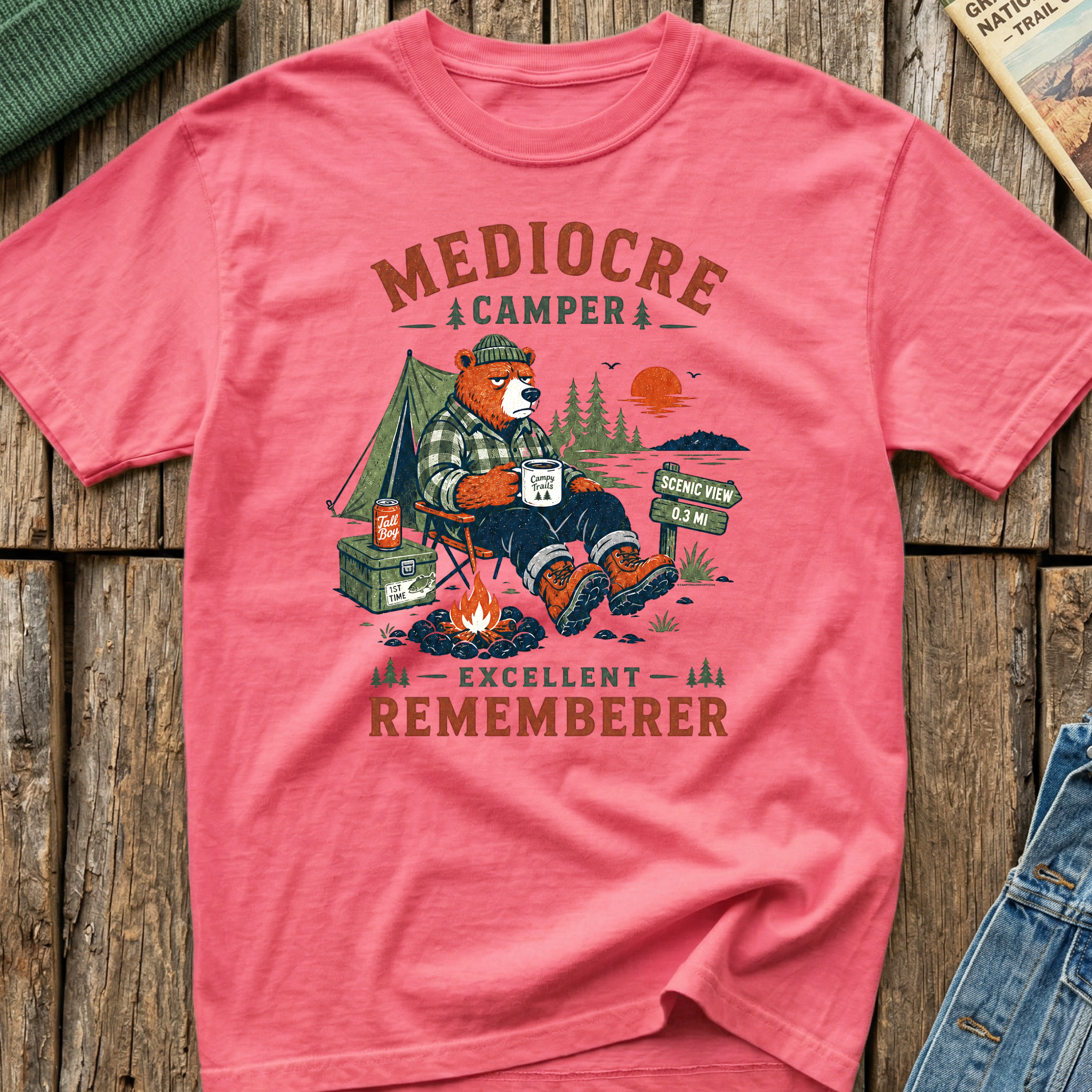 Mediocre Camper, Excellent Rememberer T-Shirt