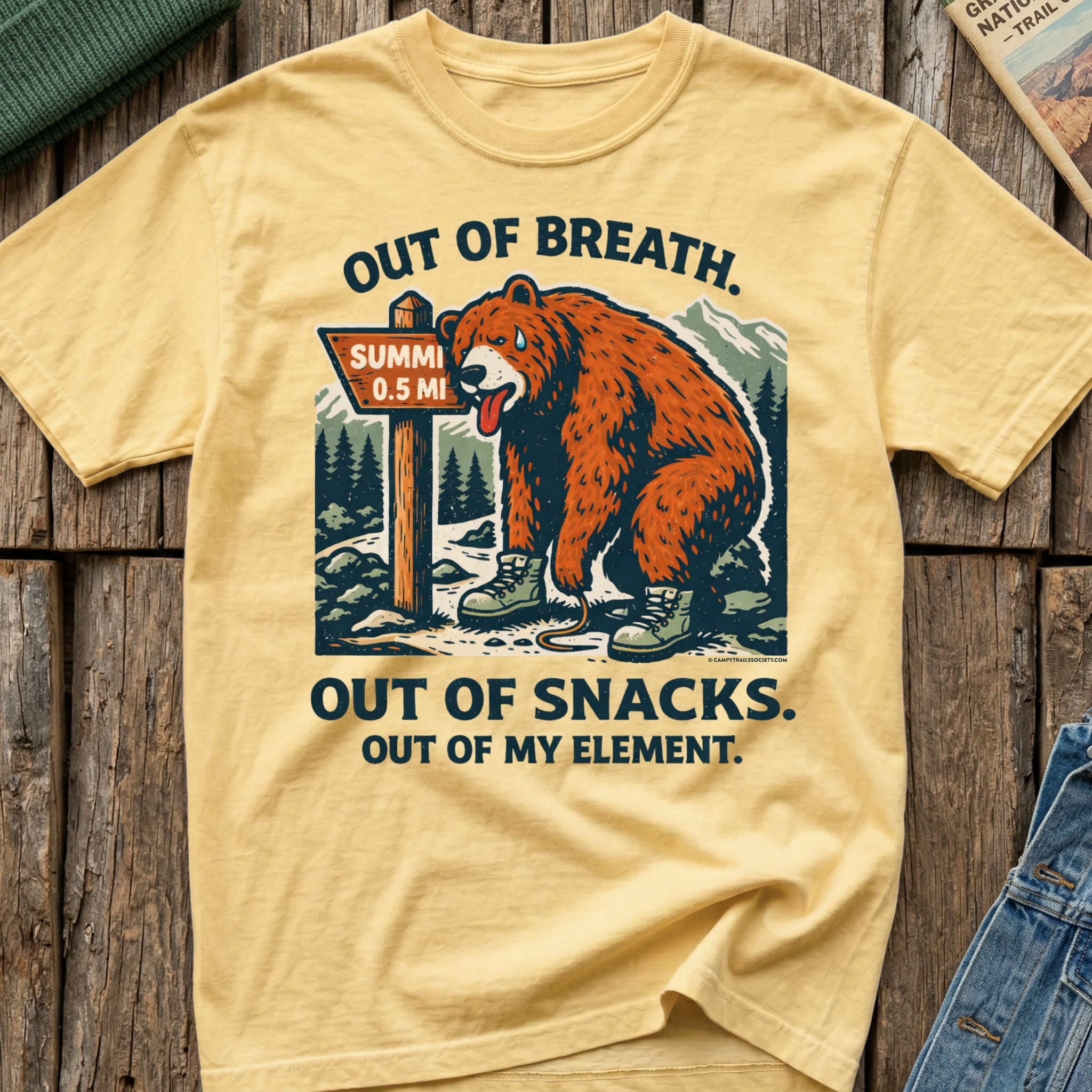 Out of Breath Out of Snacks Bear T-Shirt